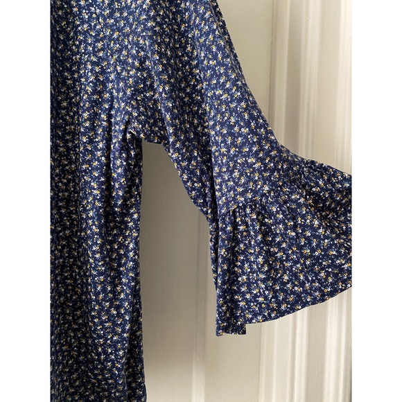 MICHAEL Michael Kors Navy Ditsy Floral Print Top - Picture 7 of 8